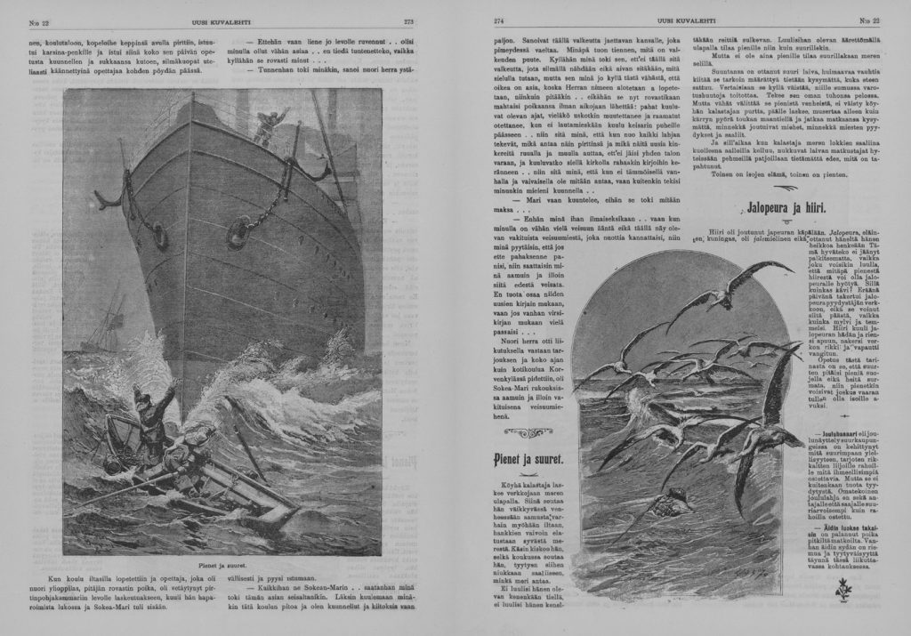 Uuden Kuvalehden numeron 22/1899 kuvitusta. Lähde: DIGI - Kansalliskirjaston digitoidut aineistot