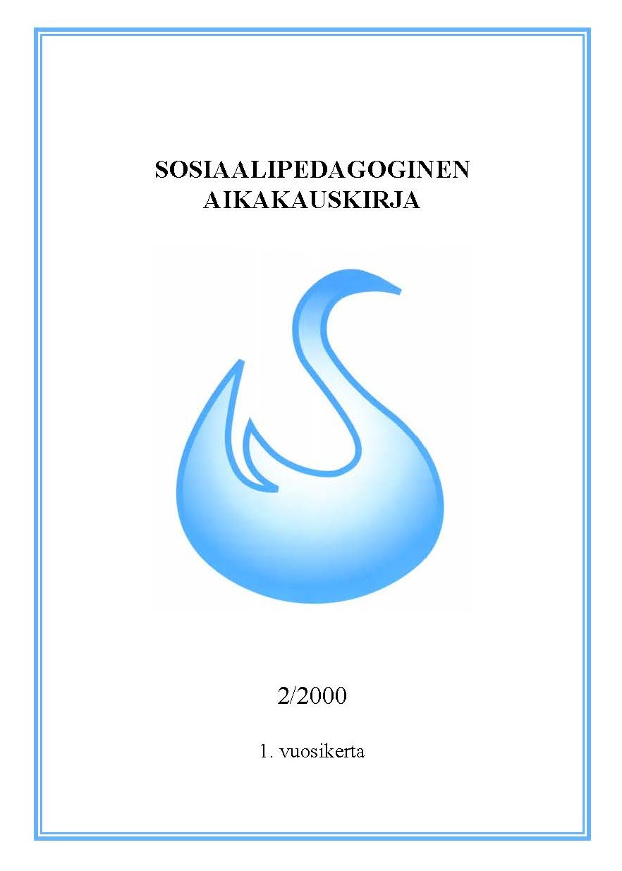 					Näytä Vol 1 Nro 2 (2000): Sosiaalipedagoginen aikakauskirja
				