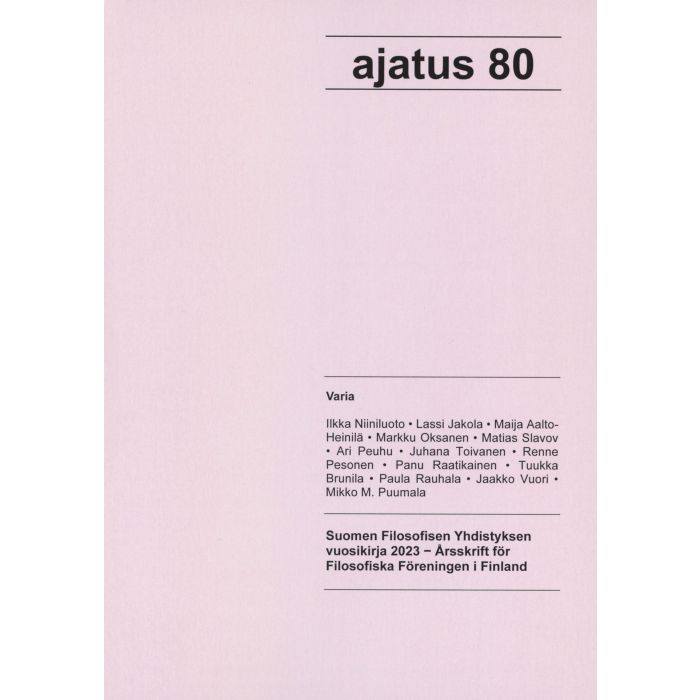 					View Vol. 80 (2023): Ajatus 80
				