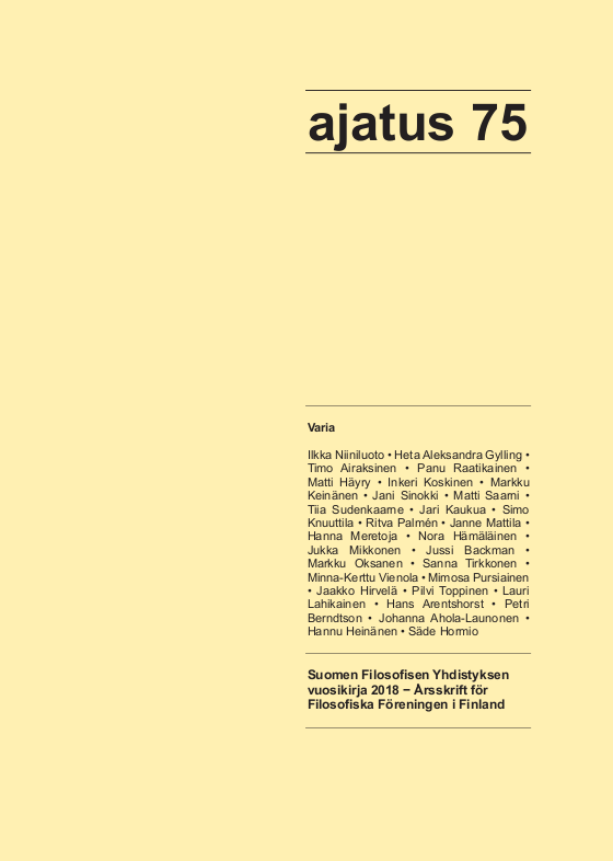 					Näytä Vol 75 Nro 1 (2018): ajatus 75
				