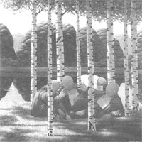 Kuva: Juri Štapakov, Aamiainen nurmikolla, 1991