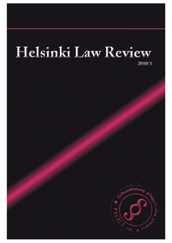 					Näytä Vol 4 Nro 1 (2010): Helsinki Law Review 1/2010
				