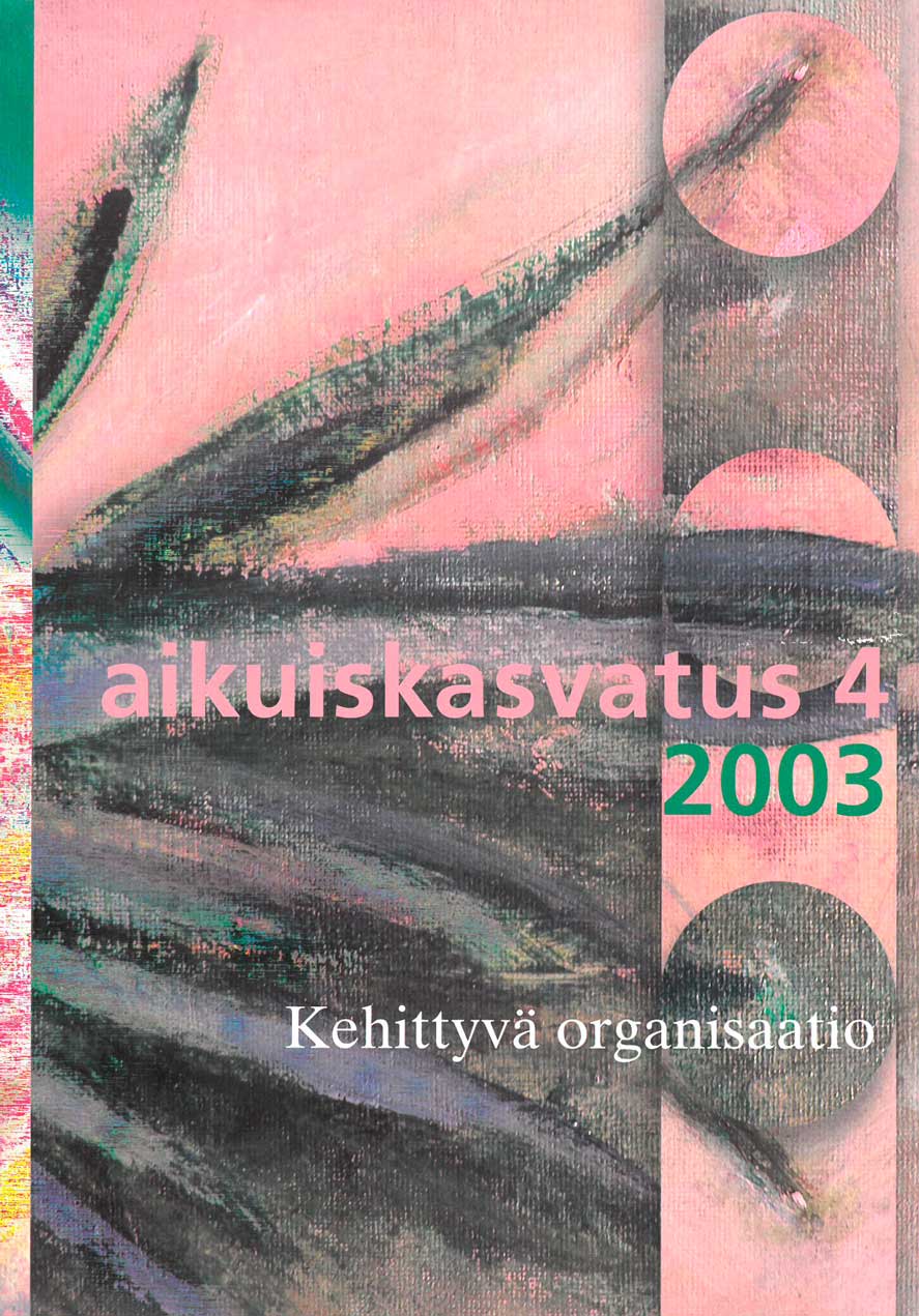					Näytä Vol 23 Nro 4 (2003): Aikuiskasvatus 4/2003: Kehittyvä organisaatio
				