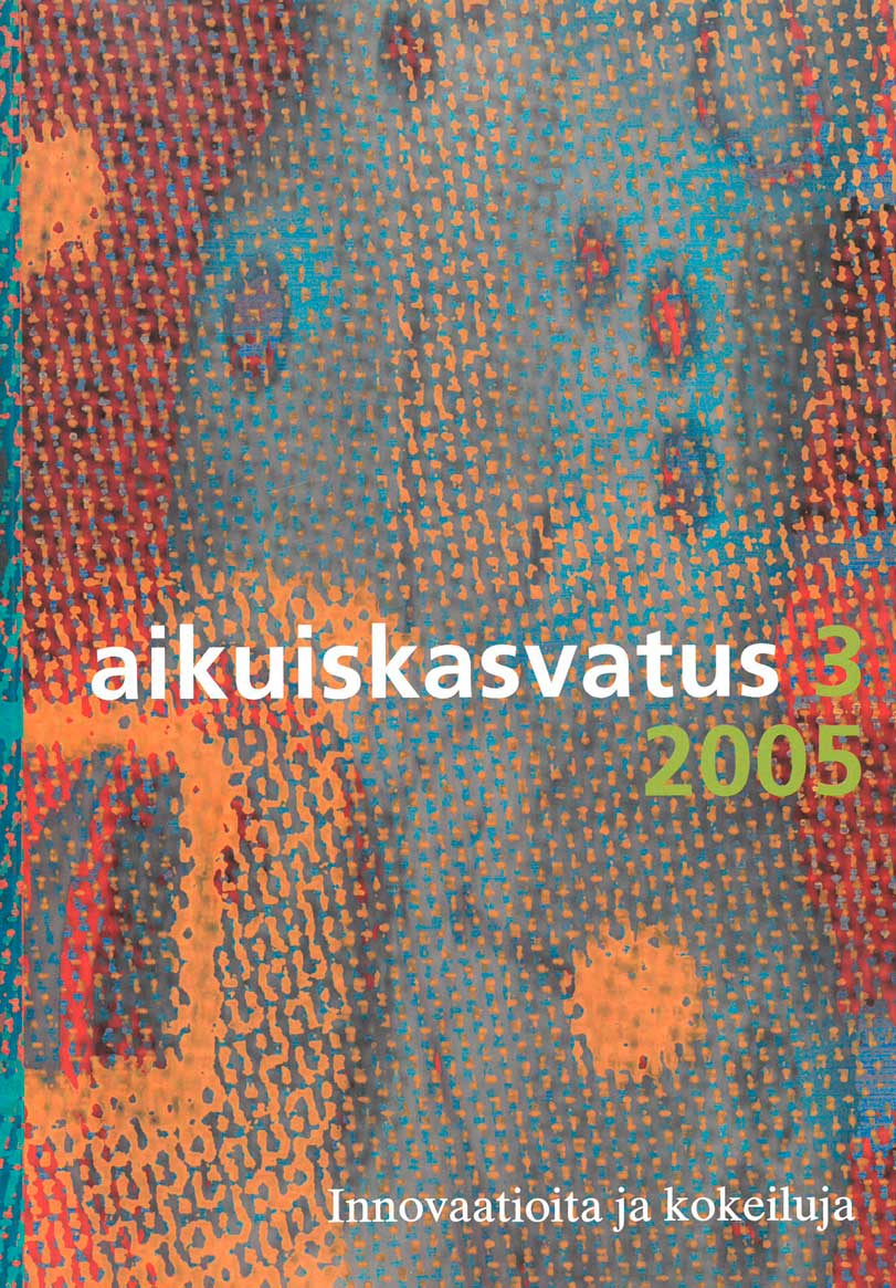 					Näytä Vol 25 Nro 3 (2005): Aikuiskasvatus 3/2005: Innovaatioita ja kokeiluja
				