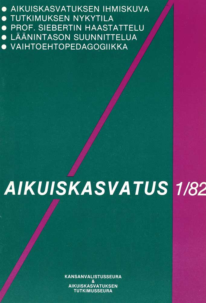 					Näytä Vol 2 Nro 1 (1982): Aikuiskasvatus 1/82
				