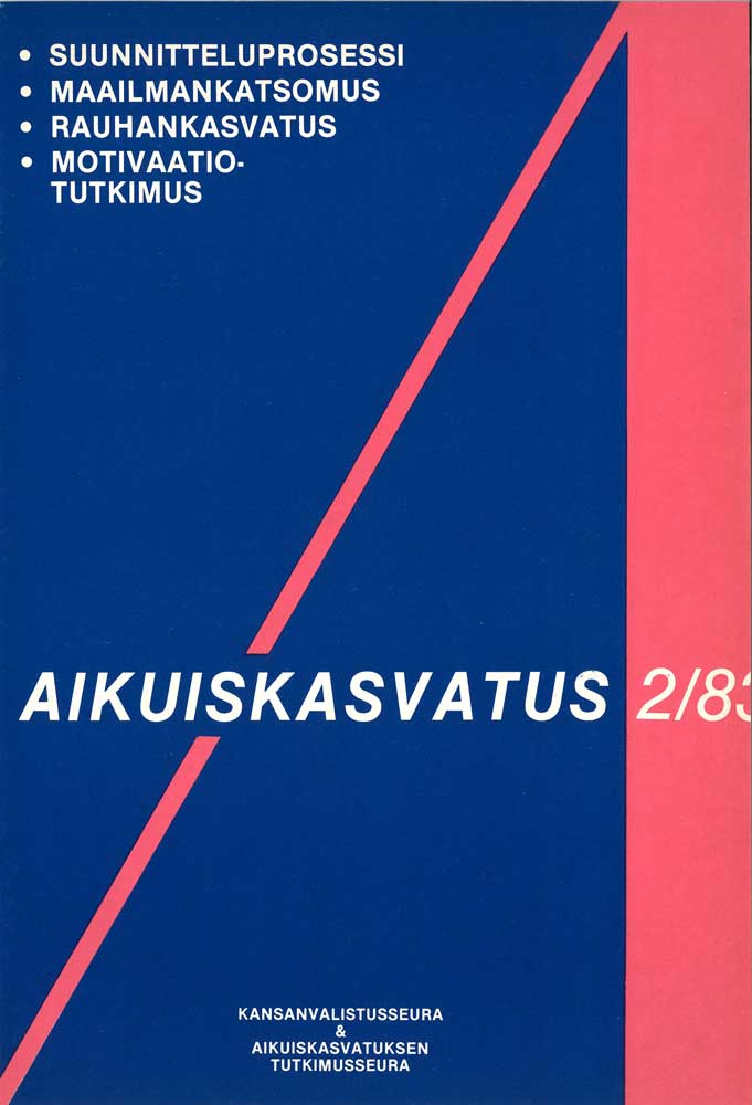 					View Vol. 3 No. 2 (1983): Aikuiskasvatus 2/83
				