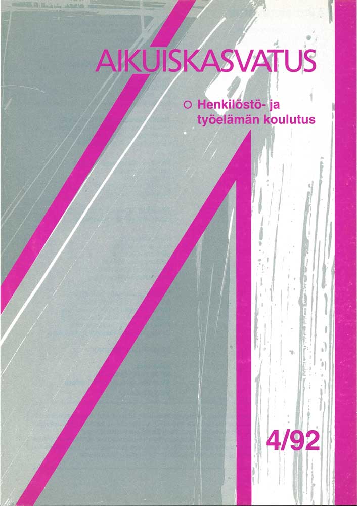 					Näytä Vol 12 Nro 4 (1992): Aikuiskasvatus 4/92: Henkilöstö- ja työelämän koulutus
				