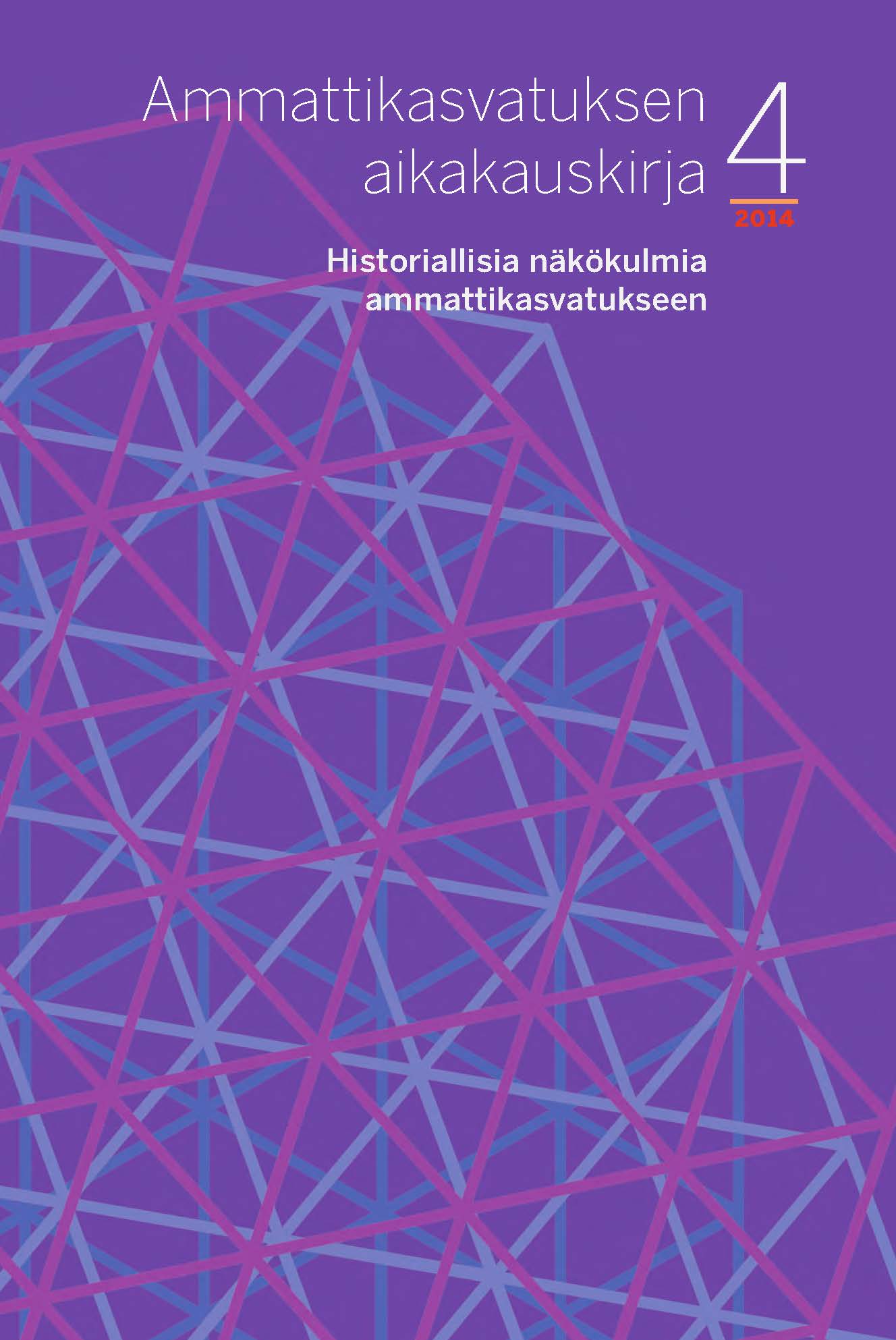 					Näytä Vol 16 Nro 4 (2014): Historiallisia näkökulmia ammattikasvatukseen
				