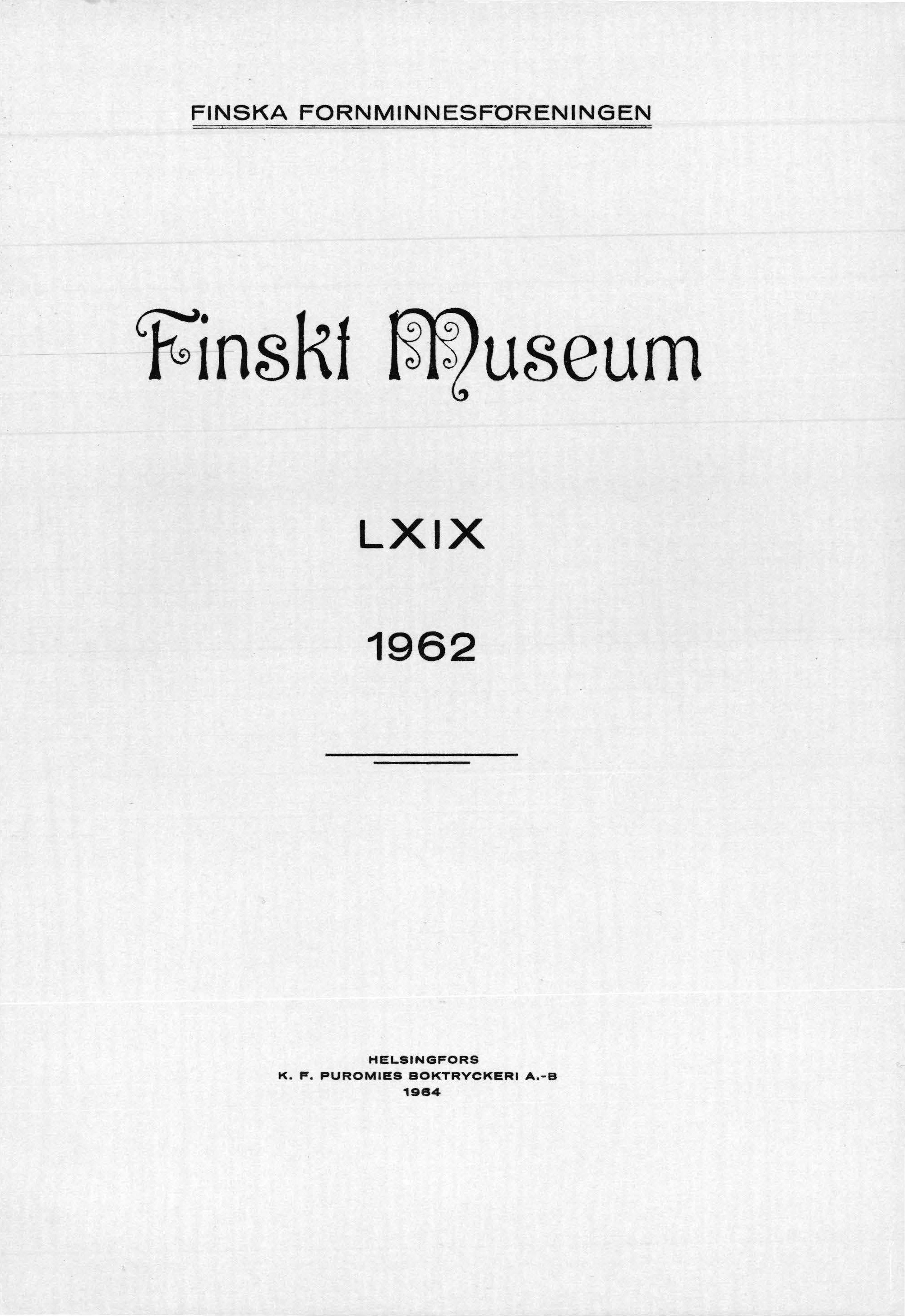 					Visa Vol 69: Finskt Museum 1962
				