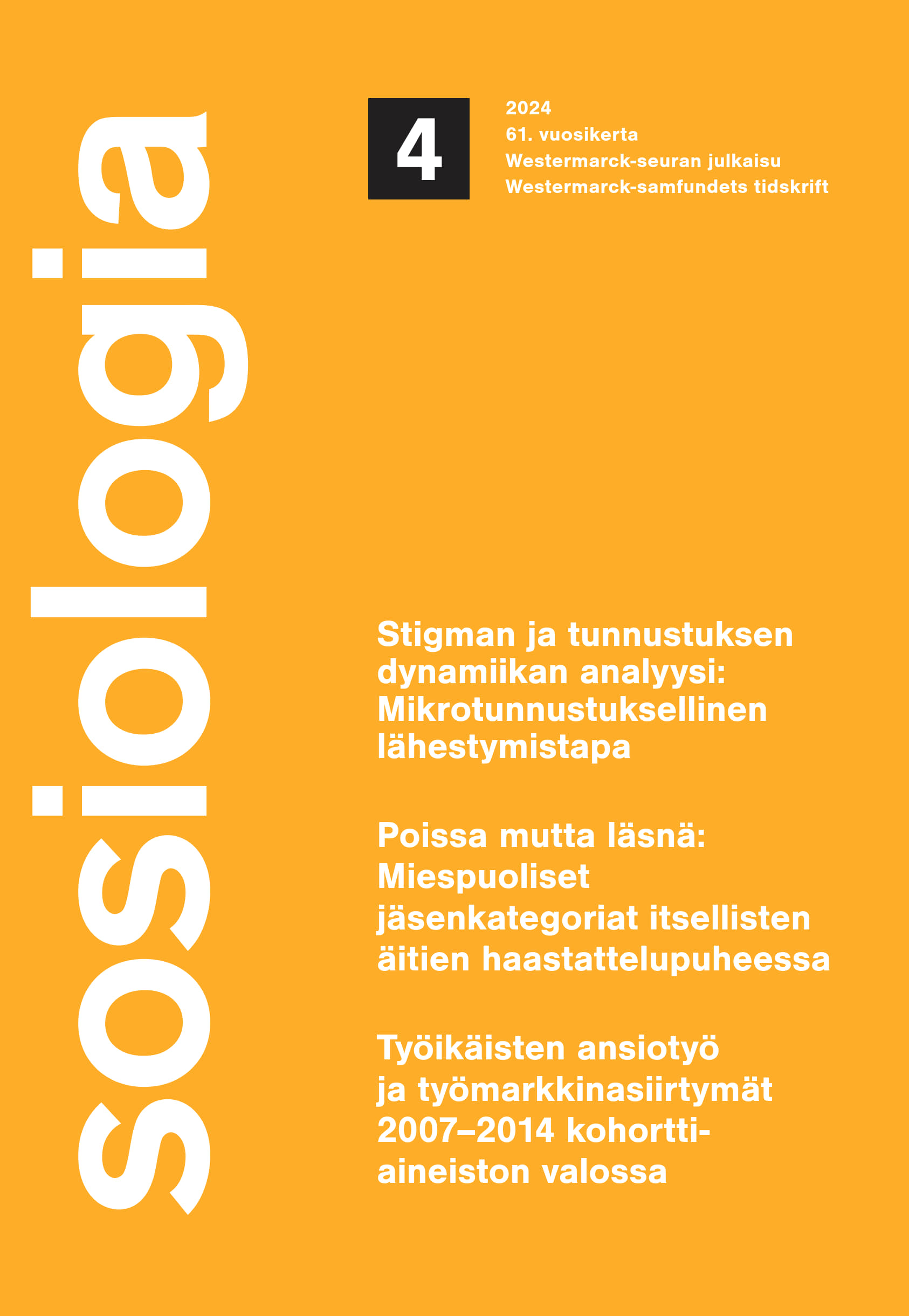 					Näytä Vol 61 Nro 4 (2024): Sosiologia 4/2024 (Vol. 61)
				