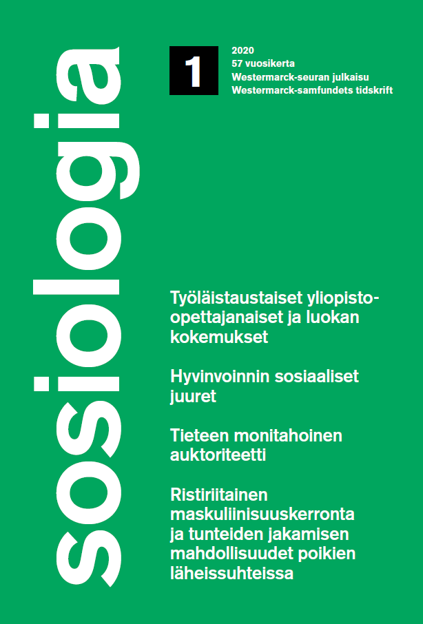 					Näytä Vol 57 Nro 1 (2020): Sosiologia 1/2020 (Vol. 57)
				