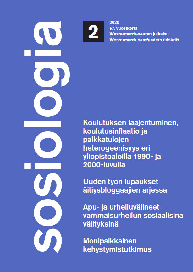 					Visa Vol 57 Nr 2 (2020): Sosiologia 2/2020 (Vol. 57)
				
