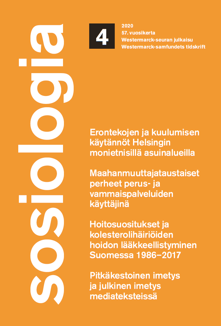 					Näytä Vol 57 Nro 4 (2020): Sosiologia 4/2020 (Vol. 57)
				