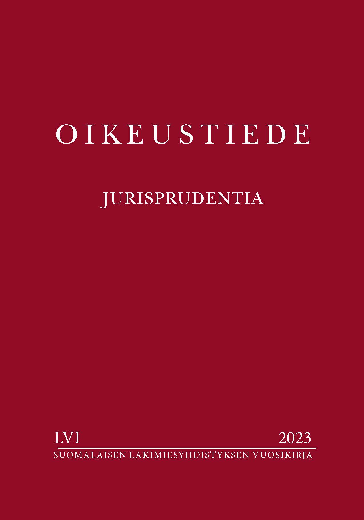 					Näytä Vol 56 Nro LVI (2023): Oikeustiede–Jurisprudentia-vuosikirja
				