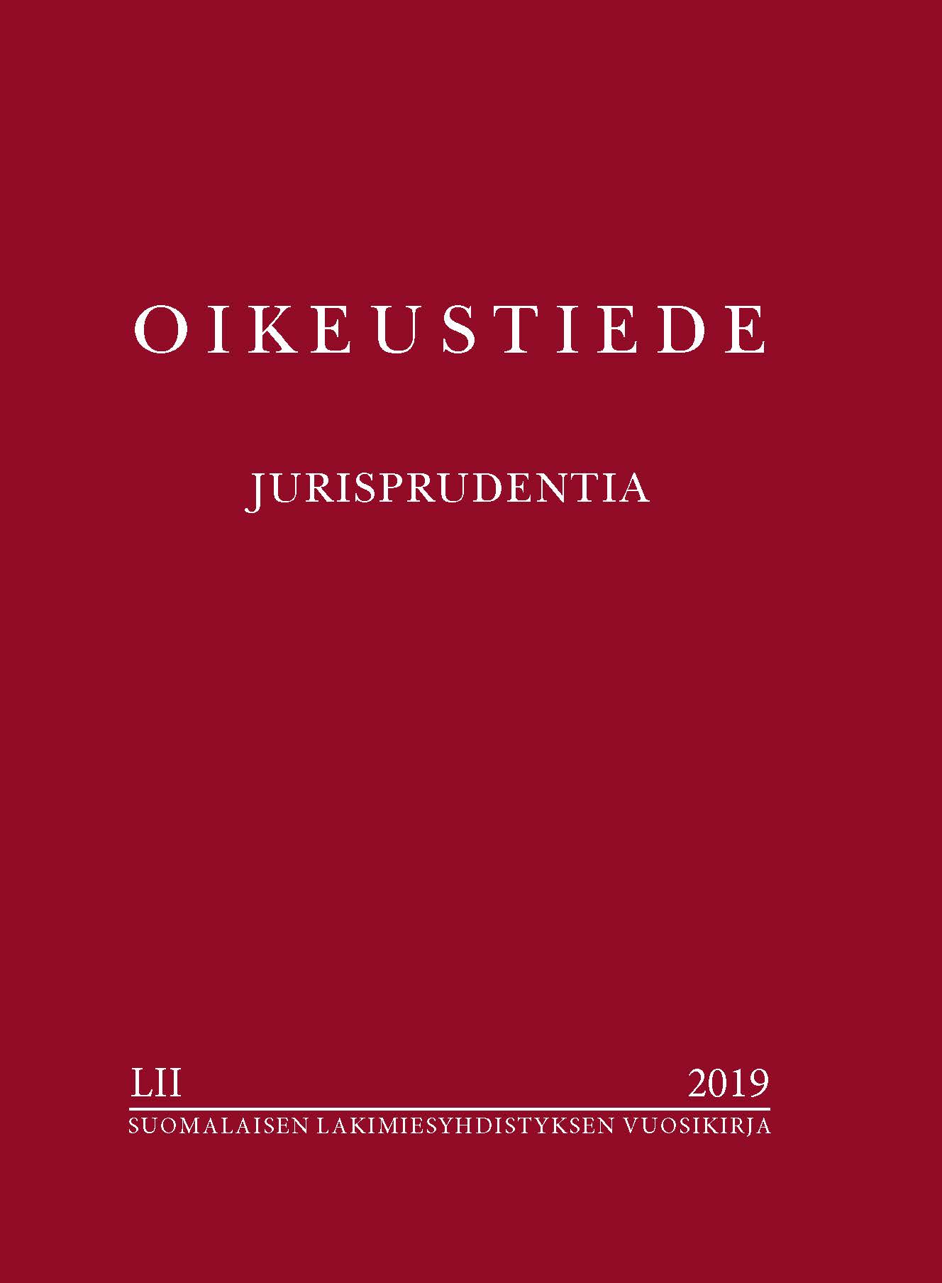 					Näytä Vol 52 Nro LII (2019): Oikeustiede–Jurisprudentia-vuosikirja
				