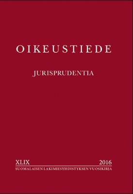 					View Vol. 49 No. XLIX (2016): Oikeustiede-Jurisprudentia-vuosikirja
				