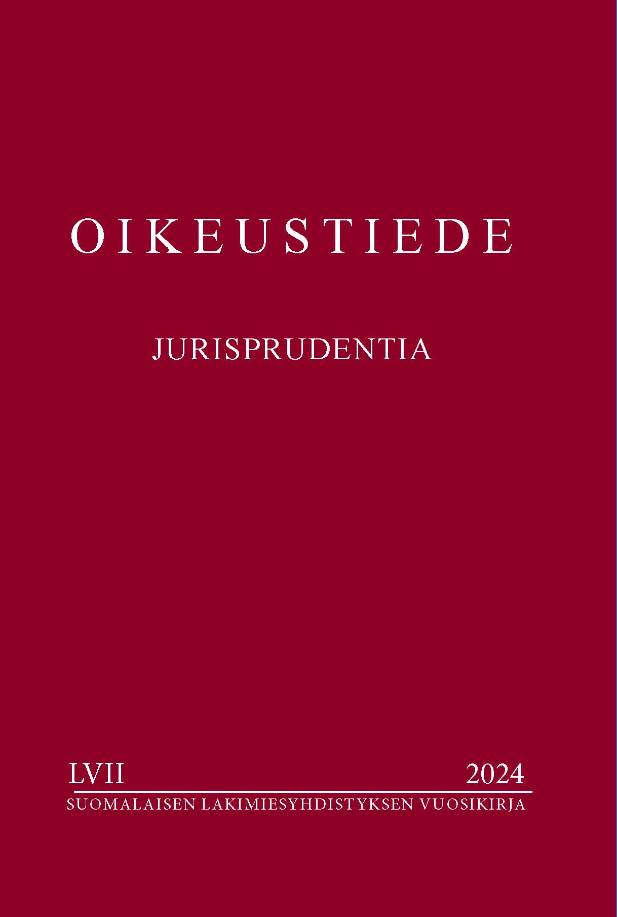 					Näytä Vol 57 Nro LVII (2024): Oikeustiede–Jurisprudentia-vuosikirja 
				