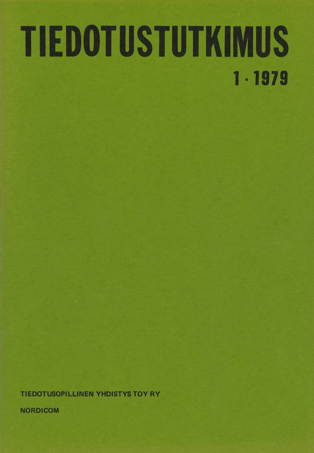 					Näytä Vol 2 Nro 1 (1979)
				