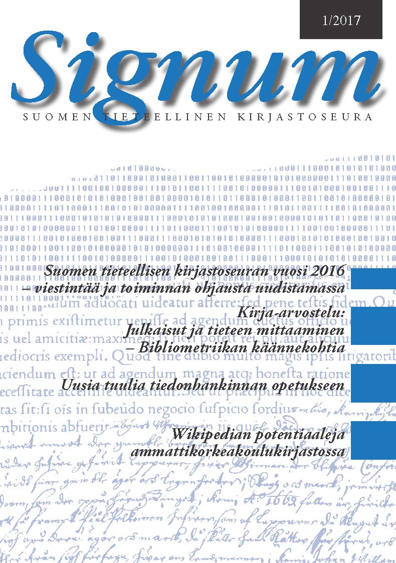 					Näytä Vol 50 Nro 1 (2017): Signum
				