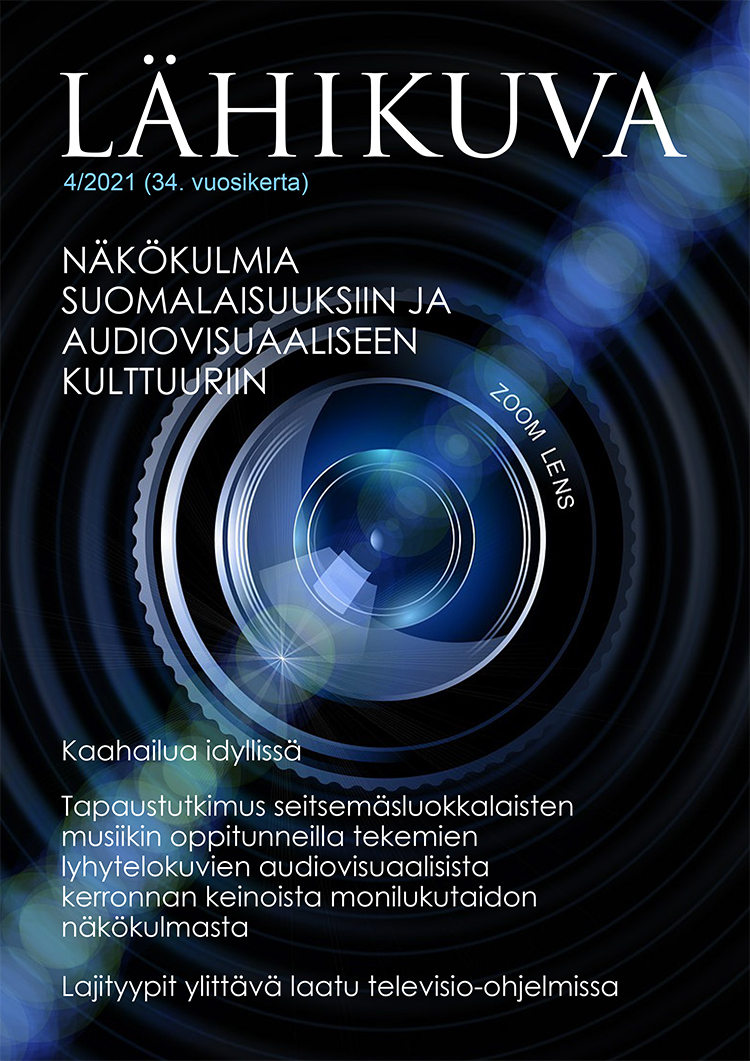 					Näytä Vol 34 Nro 4 (2021): Näkökulmia suomalaisuuksiin ja audiovisuaaliseen kulttuuriin
				
