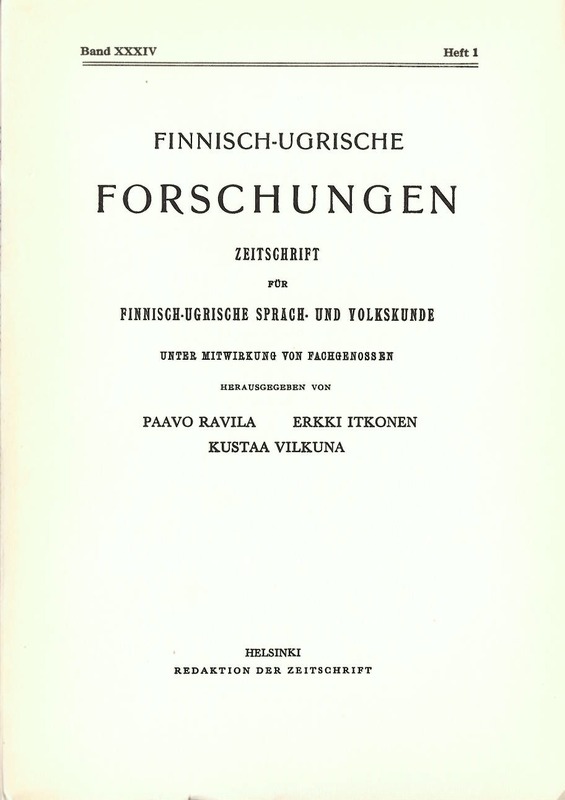 					View Vol. 1961 No. 34 (1961): Finnisch-Ugrische Forschungen 34
				
