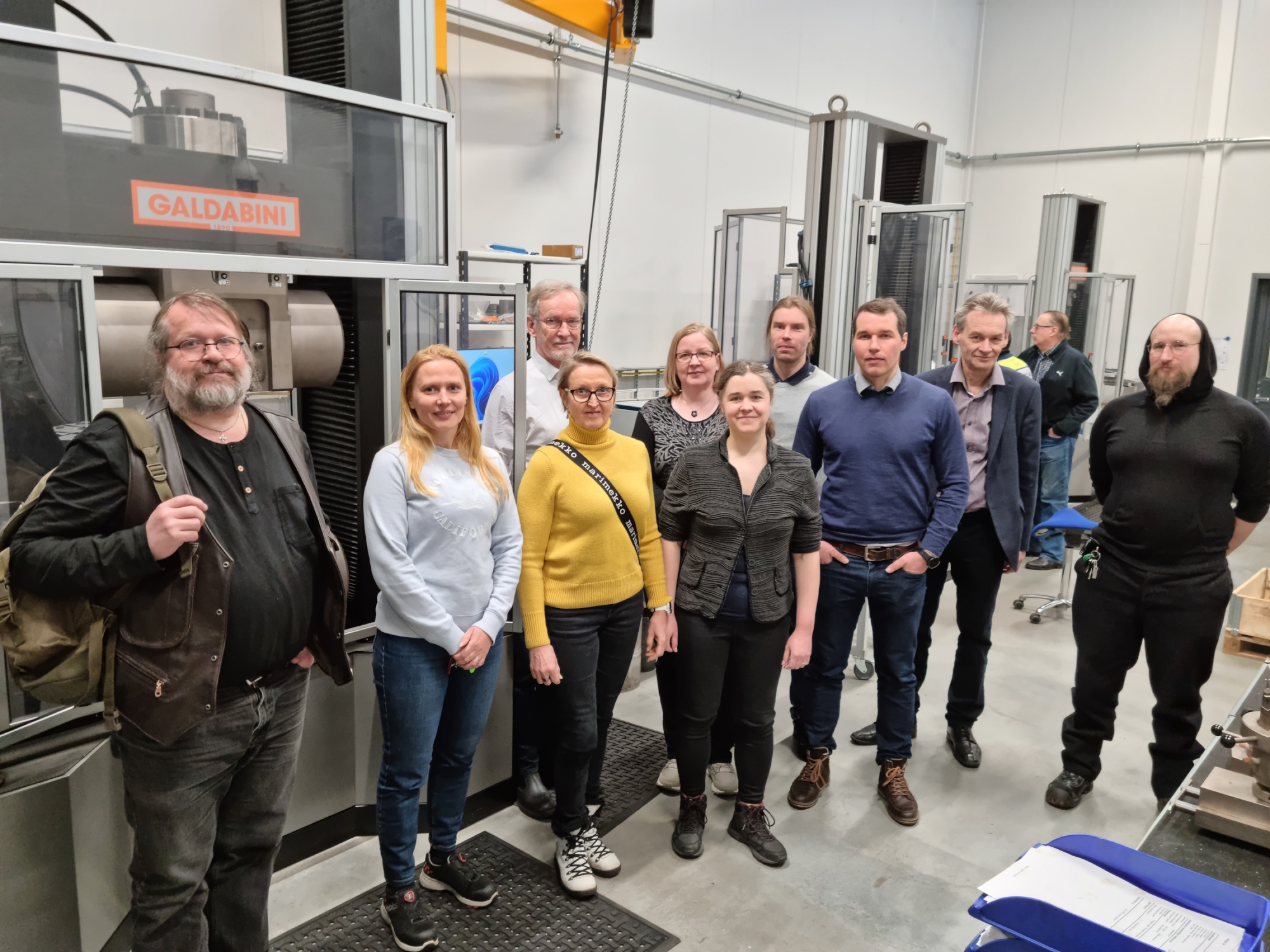 Group photo from the annual meeting of Finnish Society for Tribology at Metlab Oy.